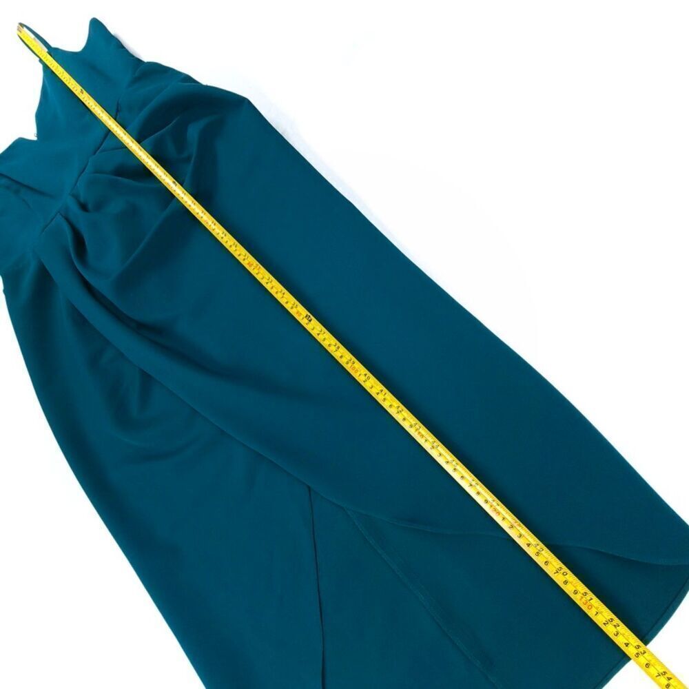 CITY CHIC Sassy V Wire Wrap Drape Tulip Midi Dress Emerald Green Plus Size 16 - Picture 4 of 9